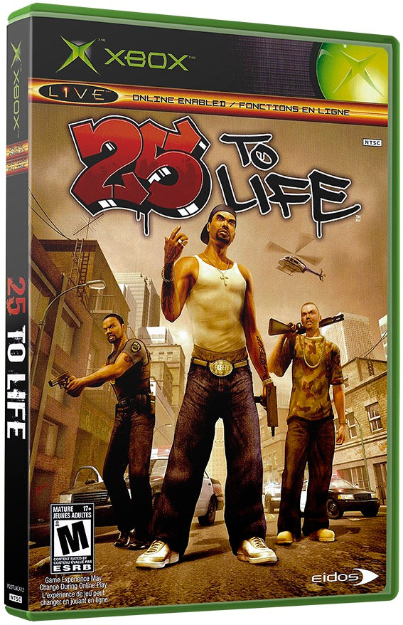 25 To Life Used Microsoft XBOX Original Video Game