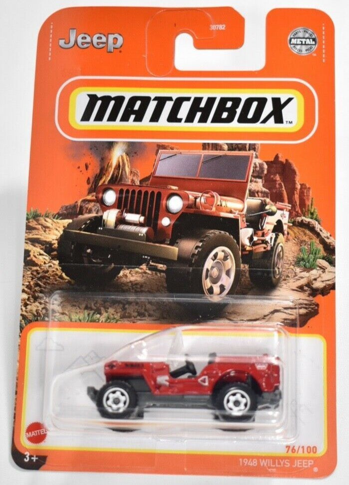 Matchbox 2021 Case S - 1948 Willys Jeep - Red/White Wheels - #76 - VHTF!