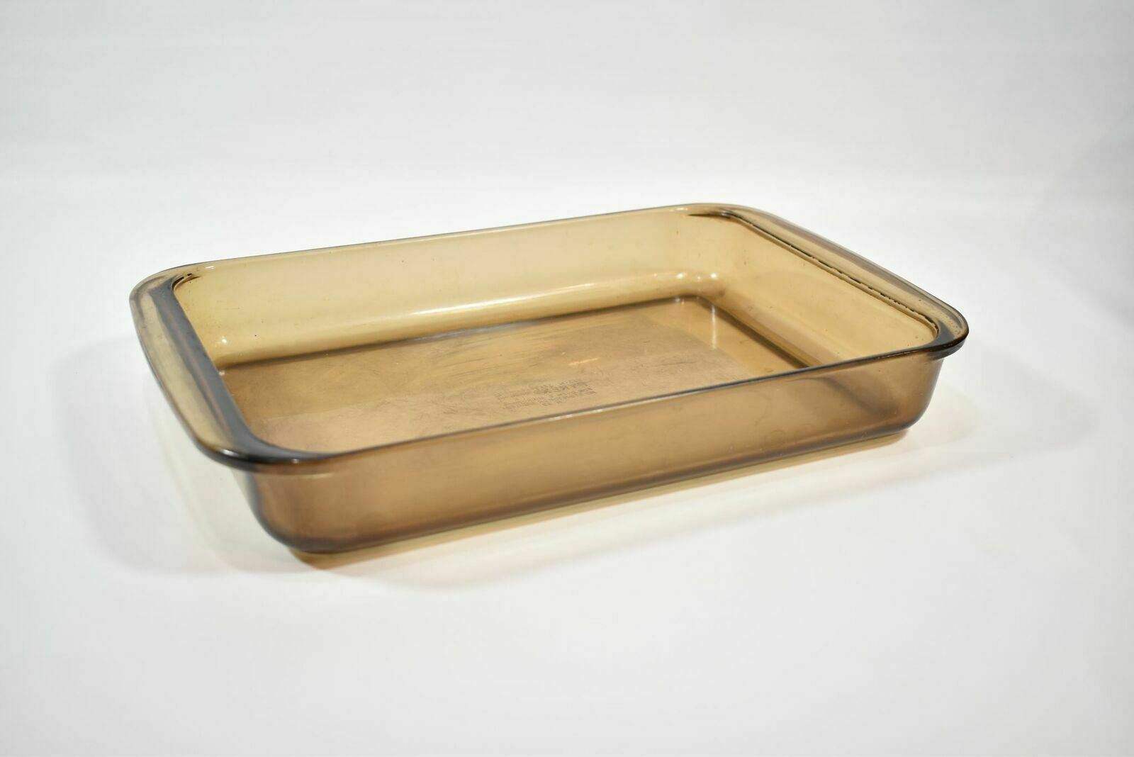 Pyrex Glass Dish ware Vintage Corning UK H32 Cooking Dish Used 33 X 23 5cm Brown
