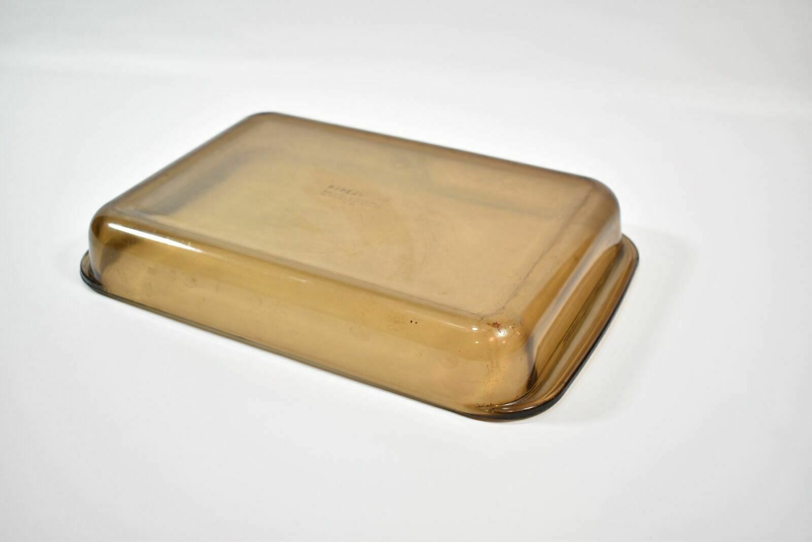 Pyrex Glass Dish ware Vintage Corning UK H32 Cooking Dish Used 33 X 23 5cm Brown