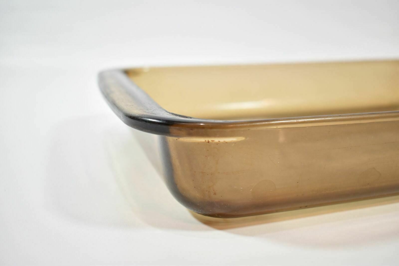 Pyrex Glass Dish ware Vintage Corning UK H32 Cooking Dish Used 33 X 23 5cm Brown