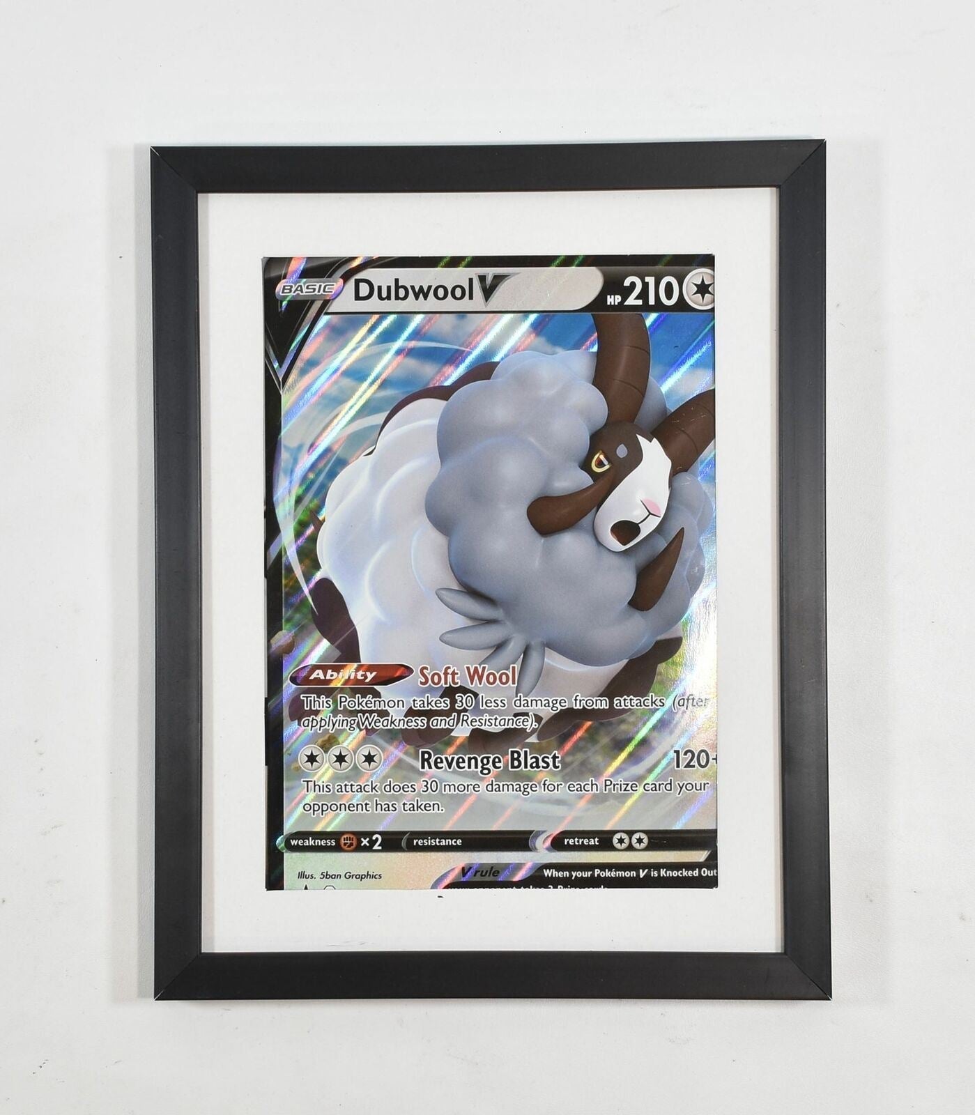 Dubwool promo Pokemon Card Limited edition Framed 5x7 2020
