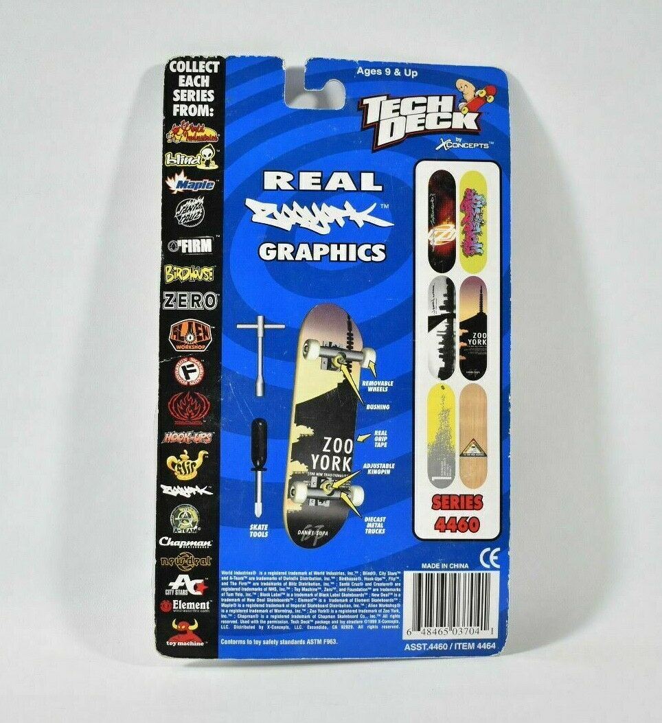 Tech Deck Skateboard Finger Board ZOO YORK 1999
