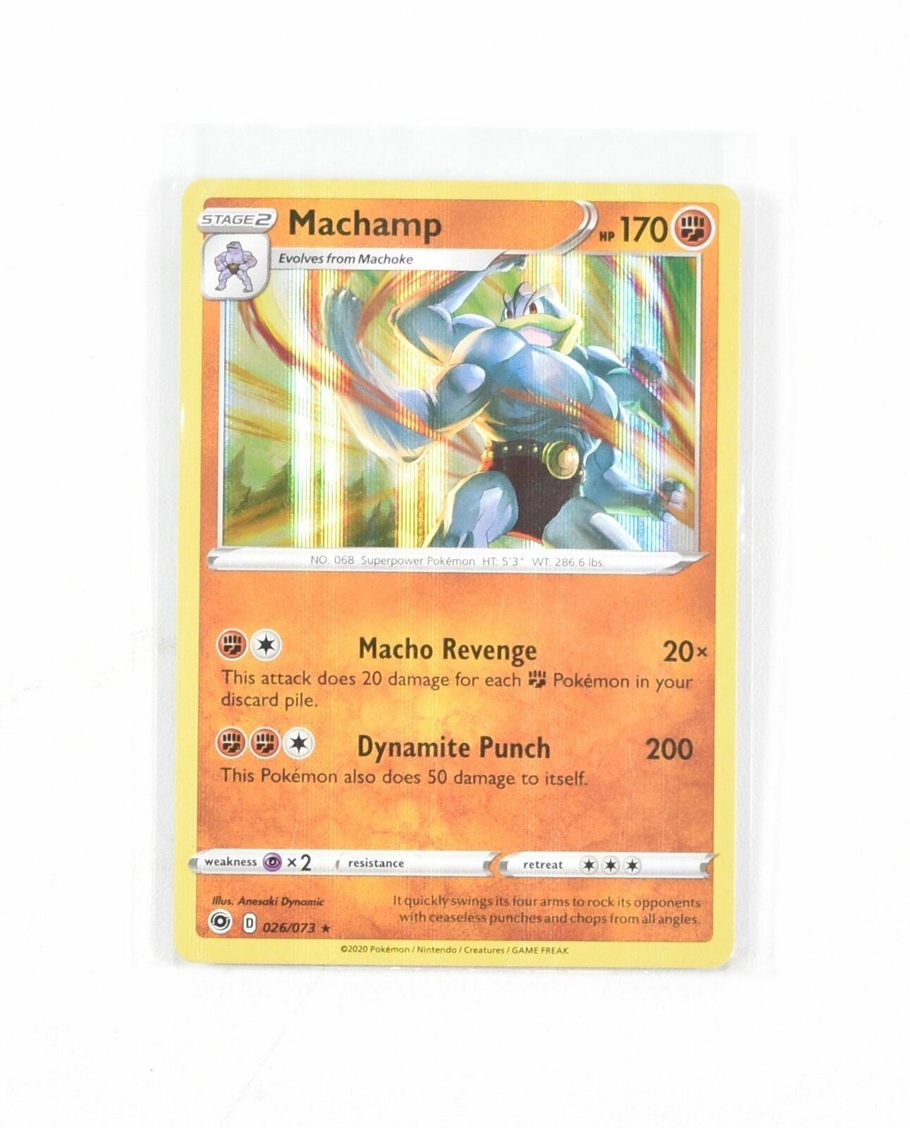 Machamp Stage 2 Pokemon Card 026 2020 RARE