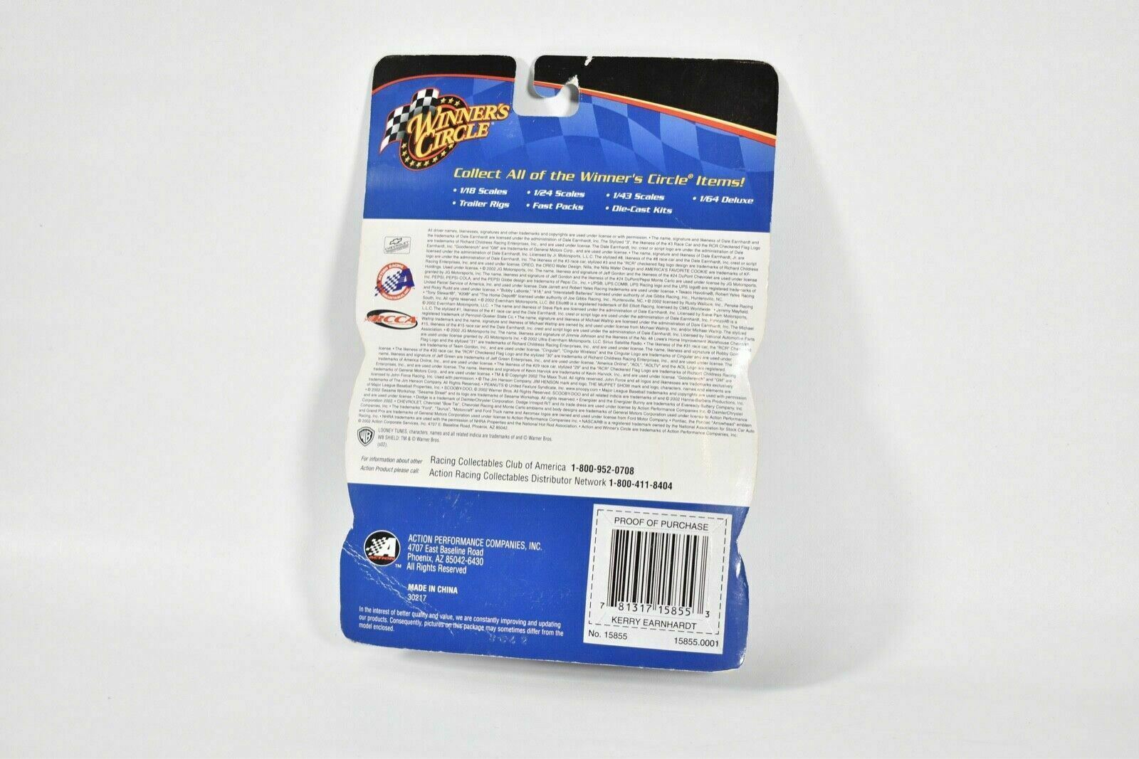 Kerry Earnhardt #12 Looney Tunes Jani King Yosemite Sam 1/64 Die Cast