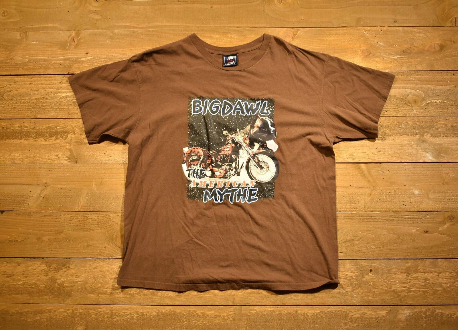 Big dog American myth ISD XL blues 96 brown meant T-shirt motorcycle T-shirt use