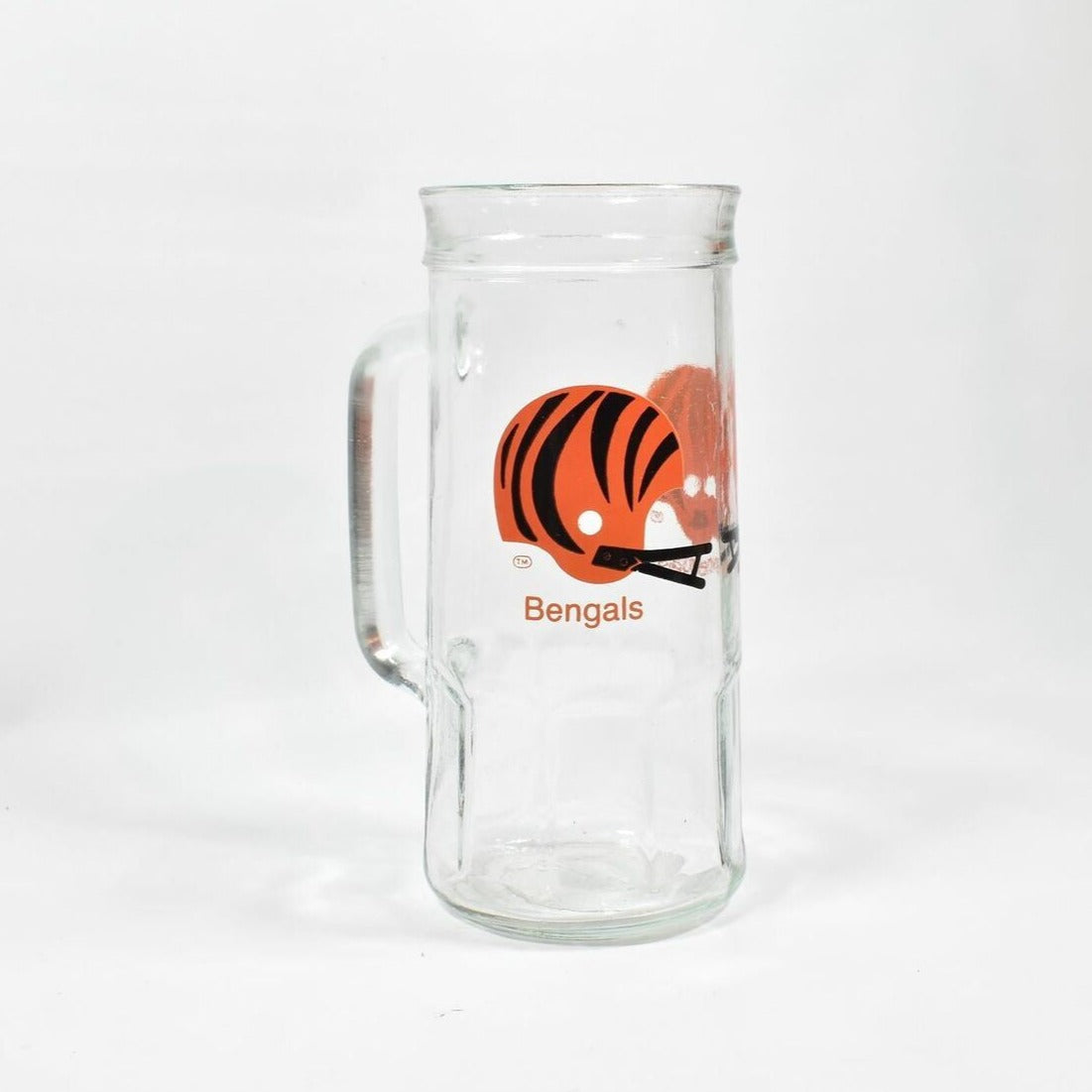 Bengals Vintage Tall glass 7 inch Beer mug NFL football Collectible beer mug Use