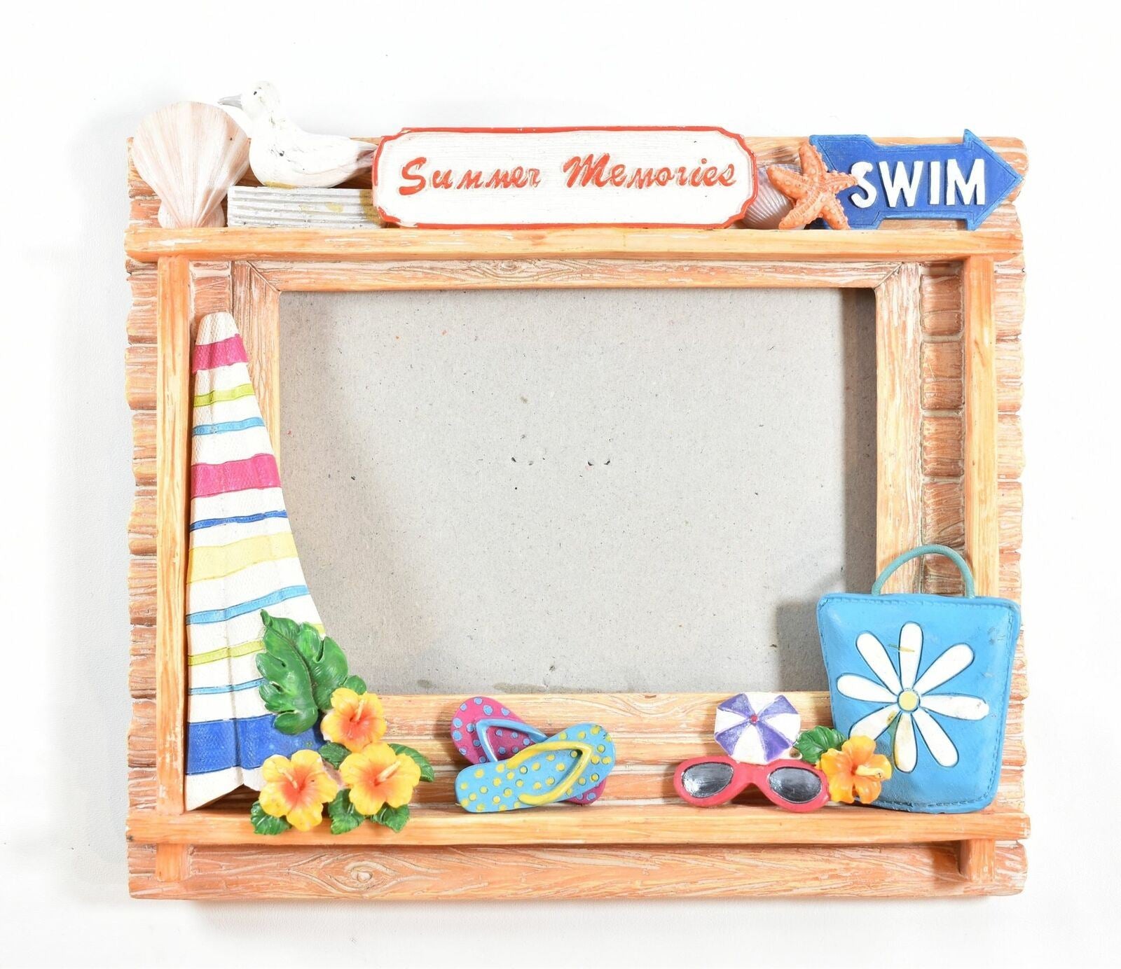 Summer Memories Picture Frame Used no glass 4 x 6 NO GLASS DISCOUNTED