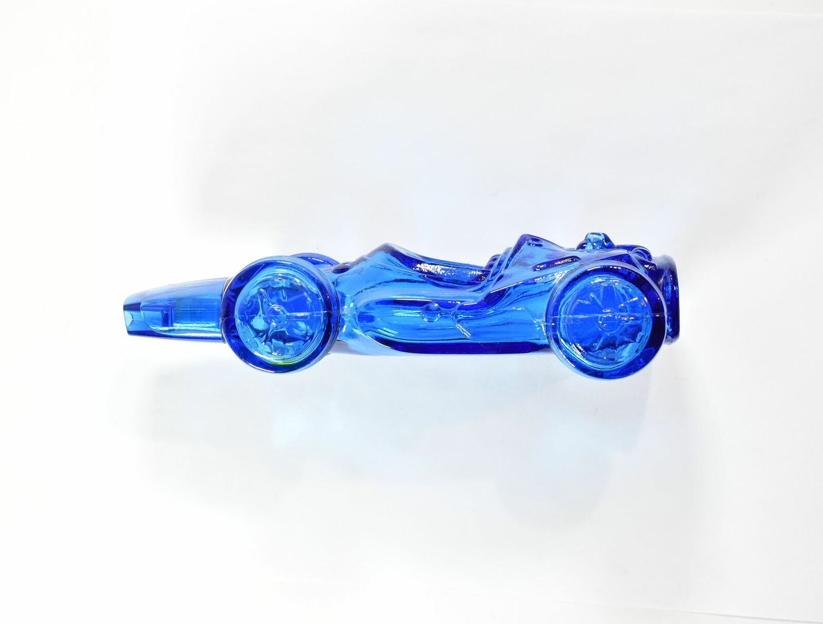 Avon Bottle Cobalt Blue Glass Race Car Winner Wild Country After Shave Decanter