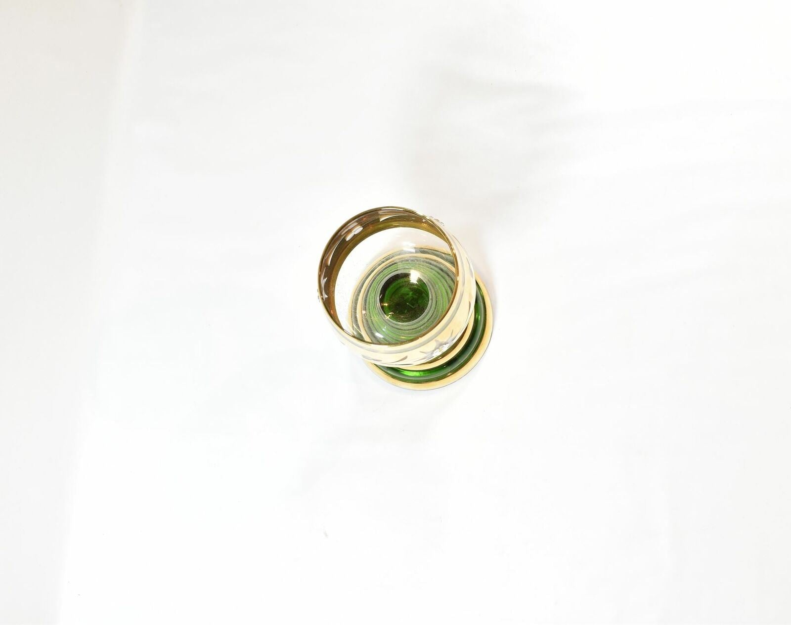 Christmas Holiday Musical Cup Green gold Used decor cup