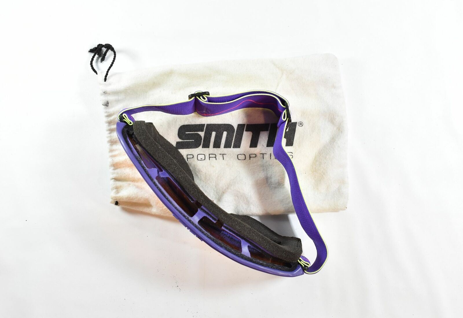 PMT SMITH Ski Goggles Purple Vintage Smith Sport Optics Used DAMAGED