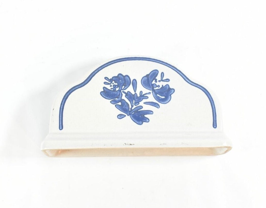 Vintage Napkin Holder White Table top Napkins Holder USED