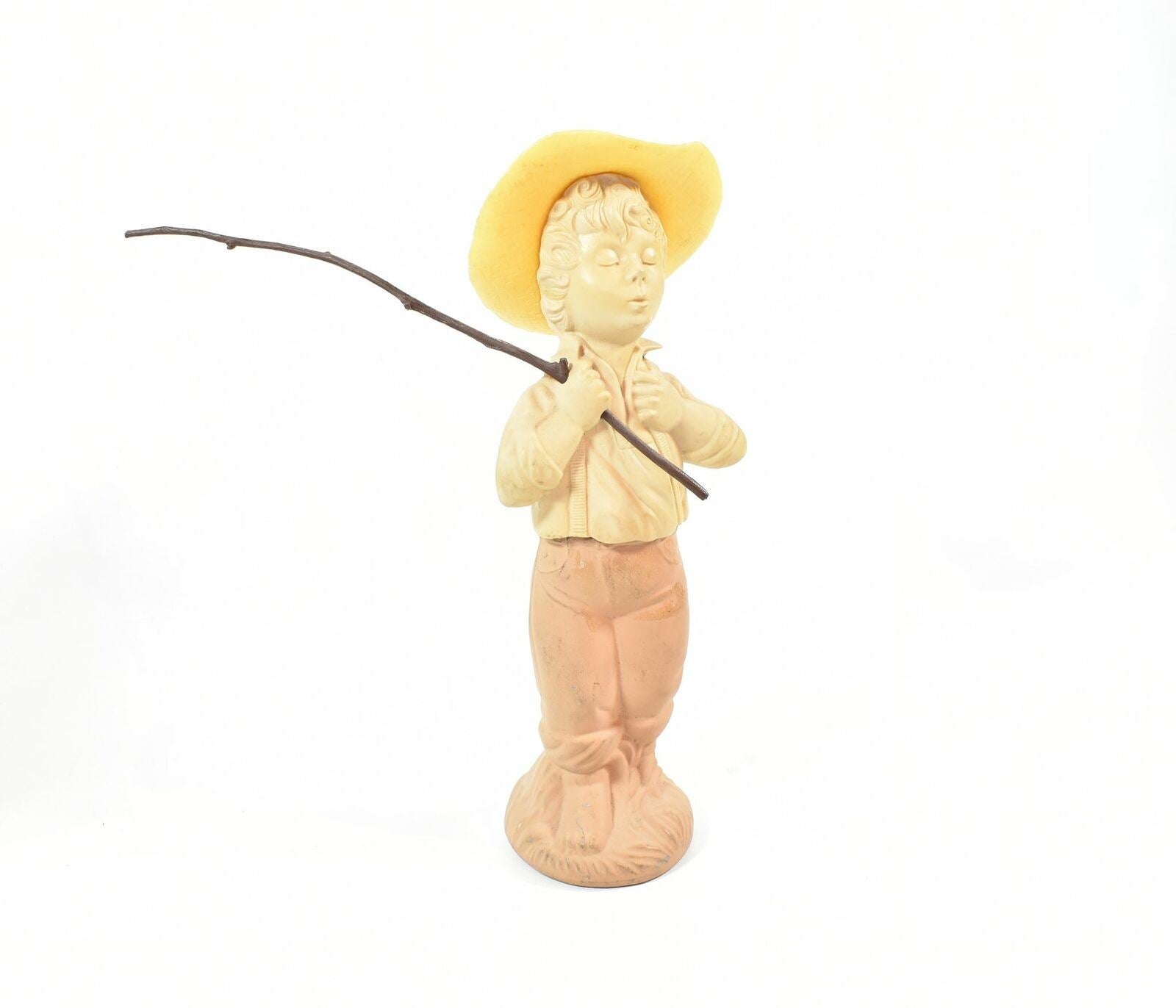 Ceramic Whistling Bow Statue Vintage figurine used 6 inch Ceramic