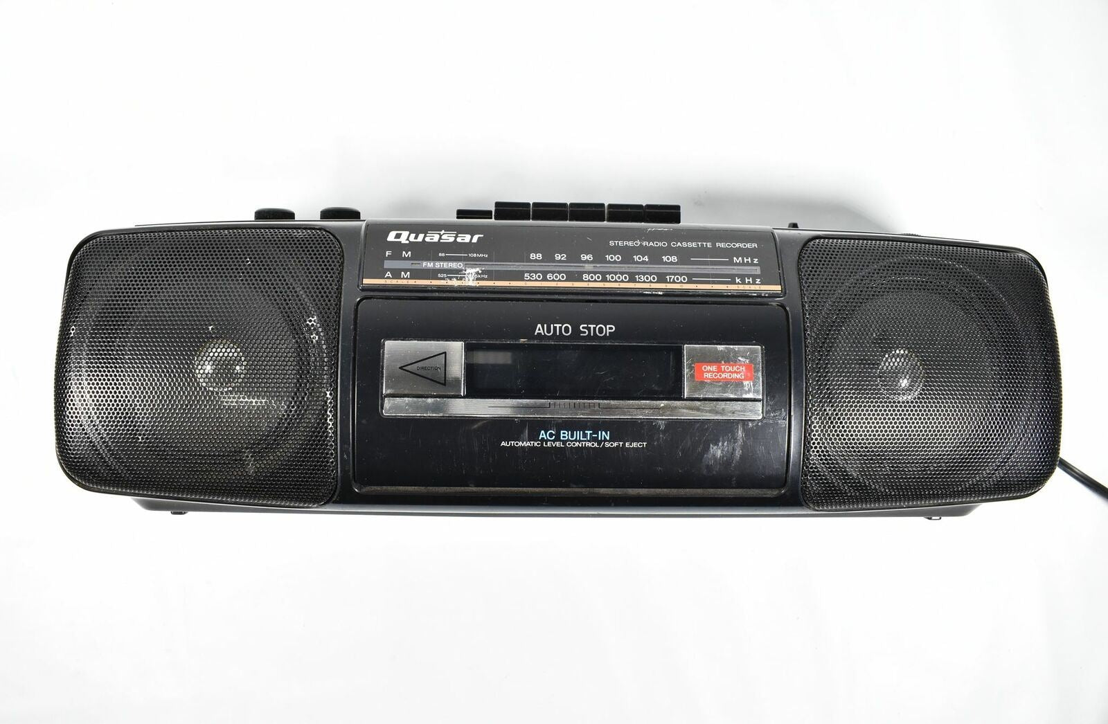 Quasar Radio Tape Player Stereo Used BROKE NO POWER SOLD AS IS