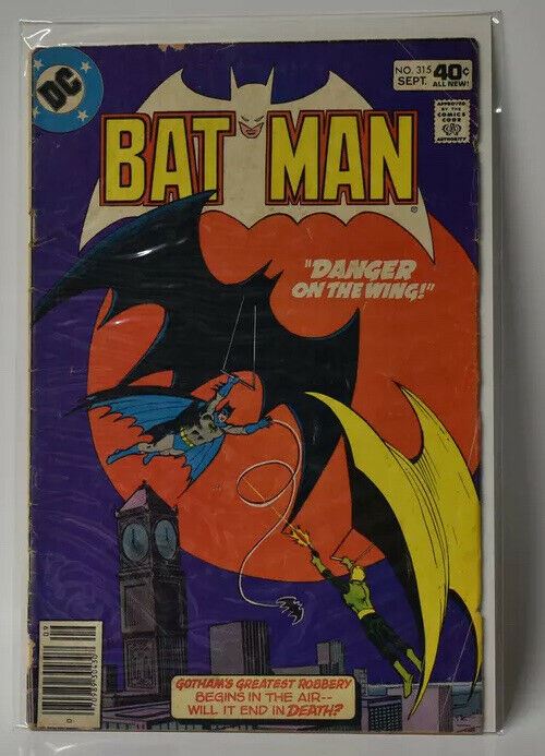 Batman No. 315 Sept. Danger of the Wing Comic Book