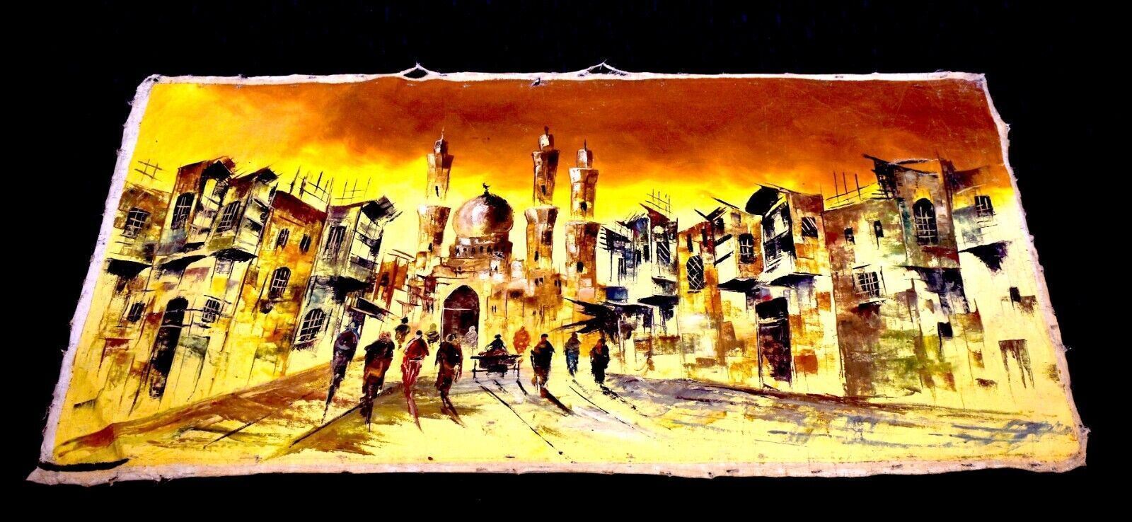 Original Al-Kadhimiya Old City Vill Mosque Shrine Original Hand Painted Artwork