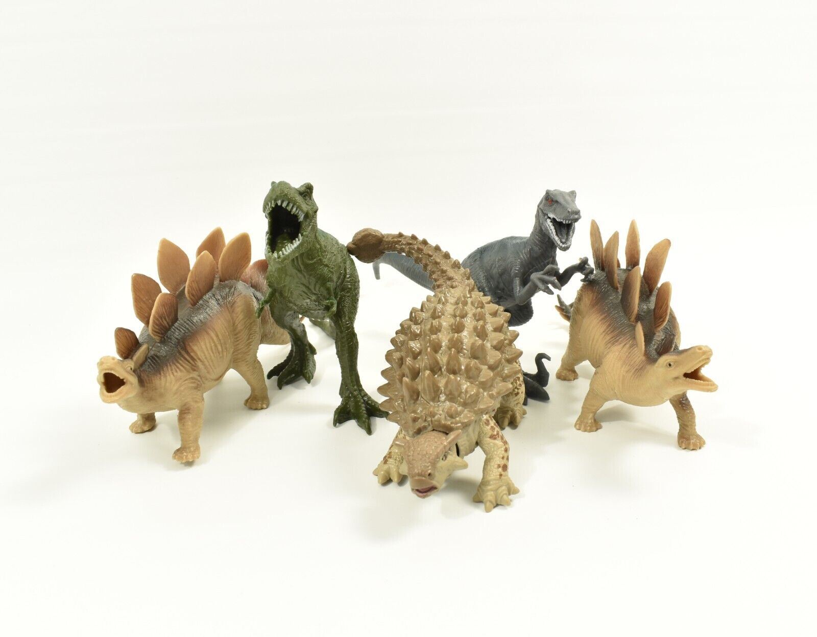 DINOSAUR TOY Lot 5 Piece Used Plastic Animal Figures 5inch