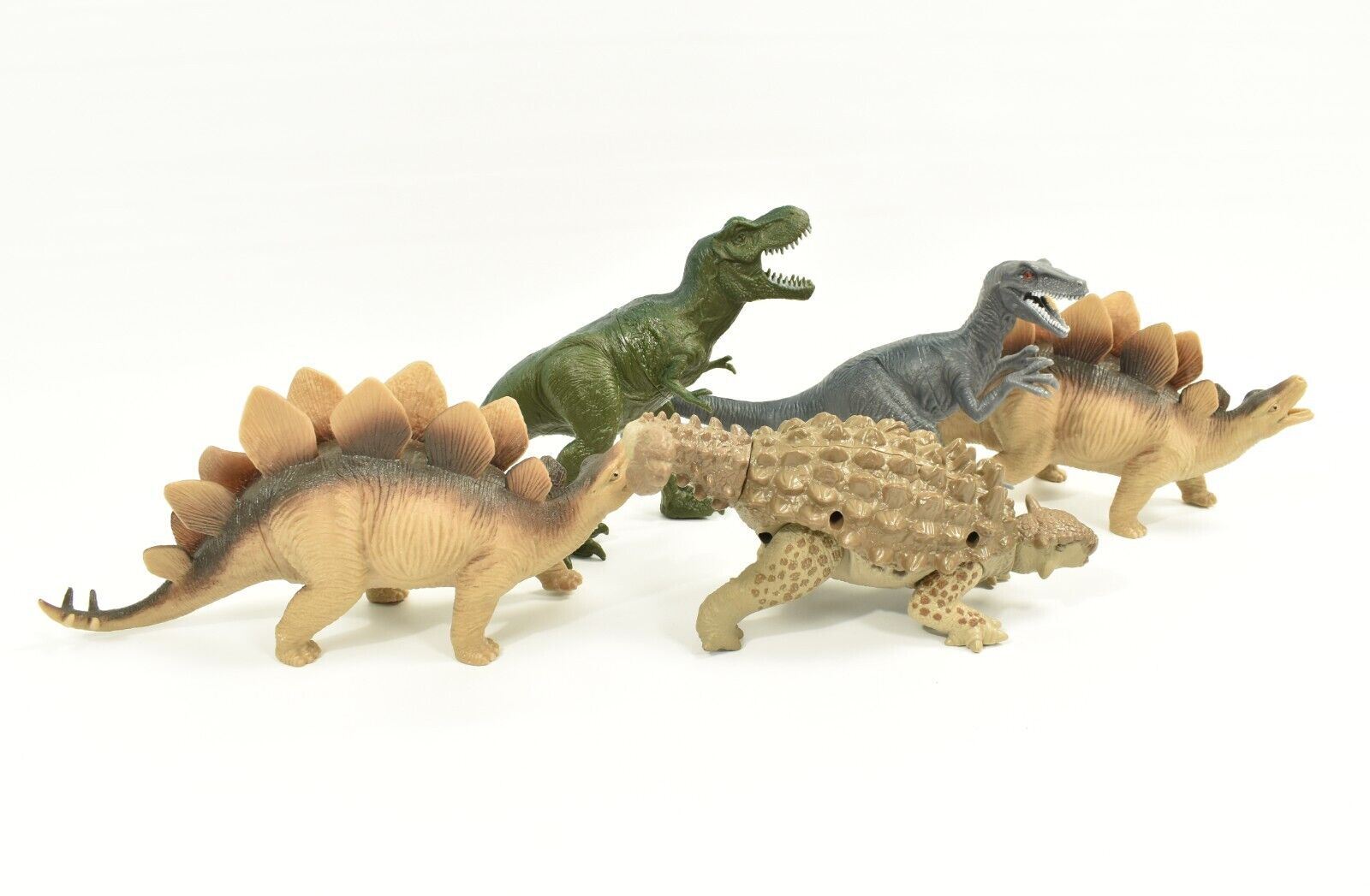 DINOSAUR TOY Lot 5 Piece Used Plastic Animal Figures 5inch