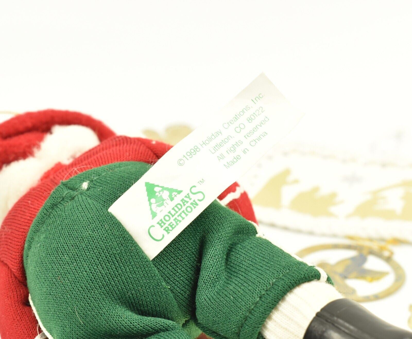 Santa Claus Football Player Christmas Ornament HOLIDAY CREATIONS 1998 Vintage 8