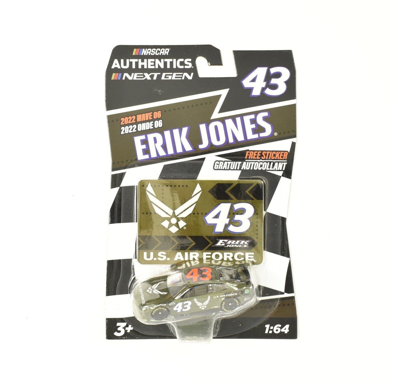 2022 Nascar Authentics # 43 Erik Jones US Air Force 1:64 scale die cast Wave 6