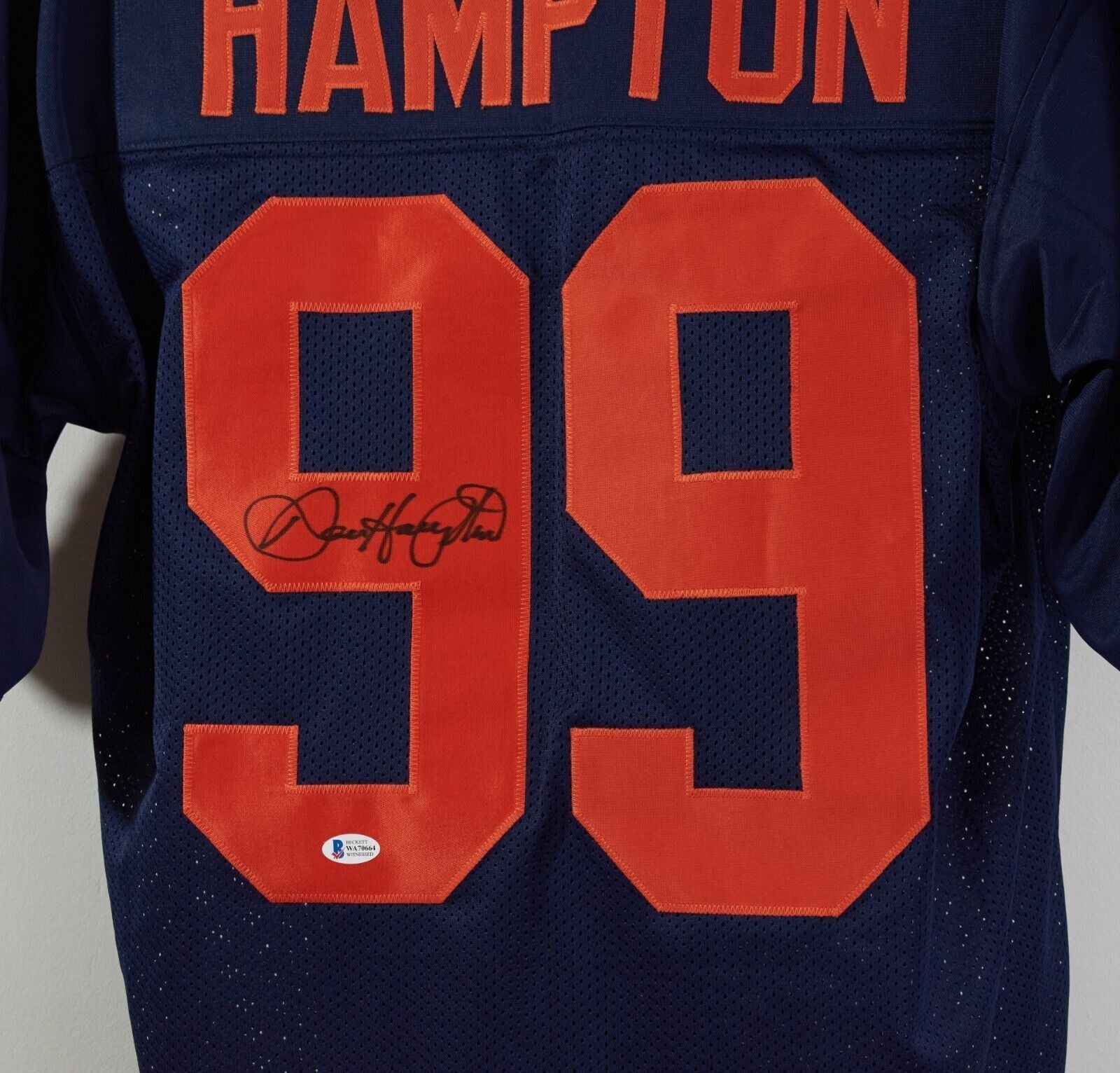 Dan Hampton Chicago Bears Football Jersey Signed-Beckett Authenticated!