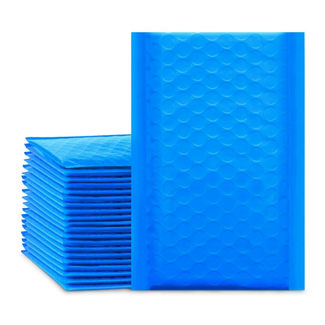 4 x 8 Blue Bubble Mailers - 50pc