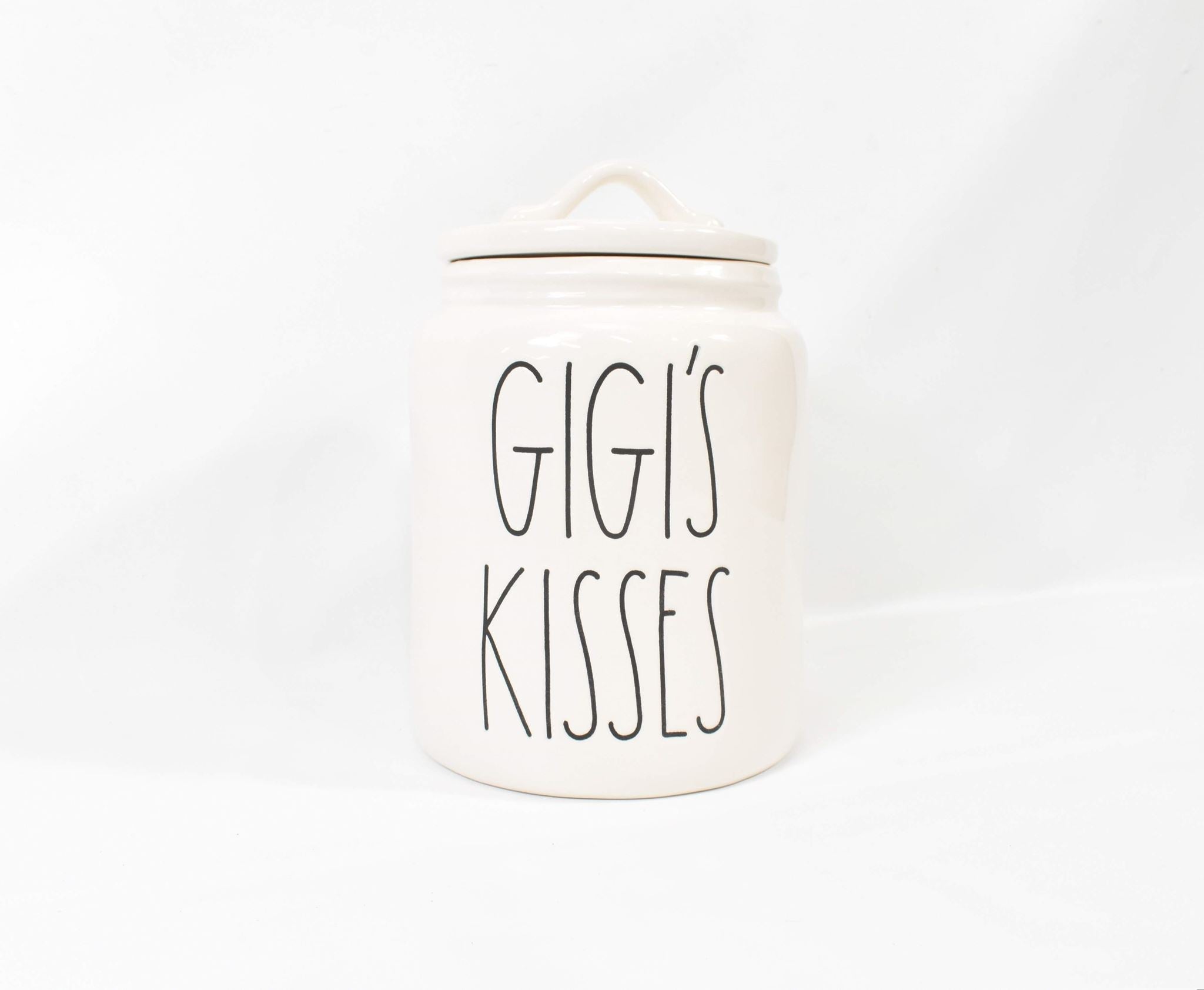 Rae Dunn Gigi’s Kisses Container Authentic Make with LID