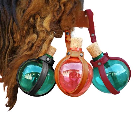 Potion Bottle Corked & Leather Belt Holder