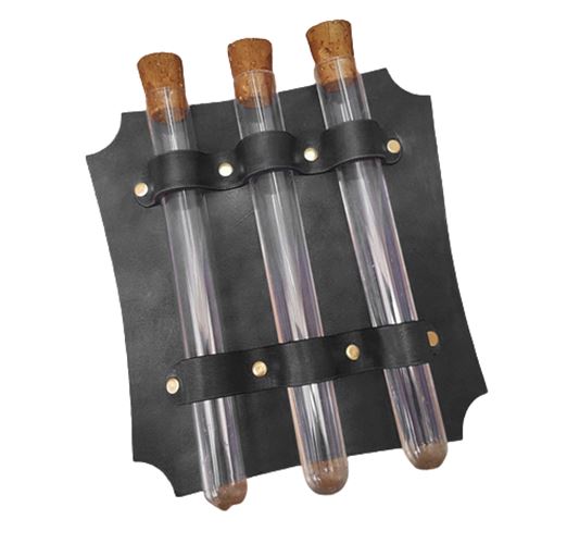 Black Leather Container Pouch