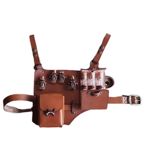 Brown Leather Leg Pouch & Container