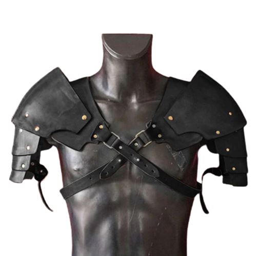 Black Leather Sholder Protection
