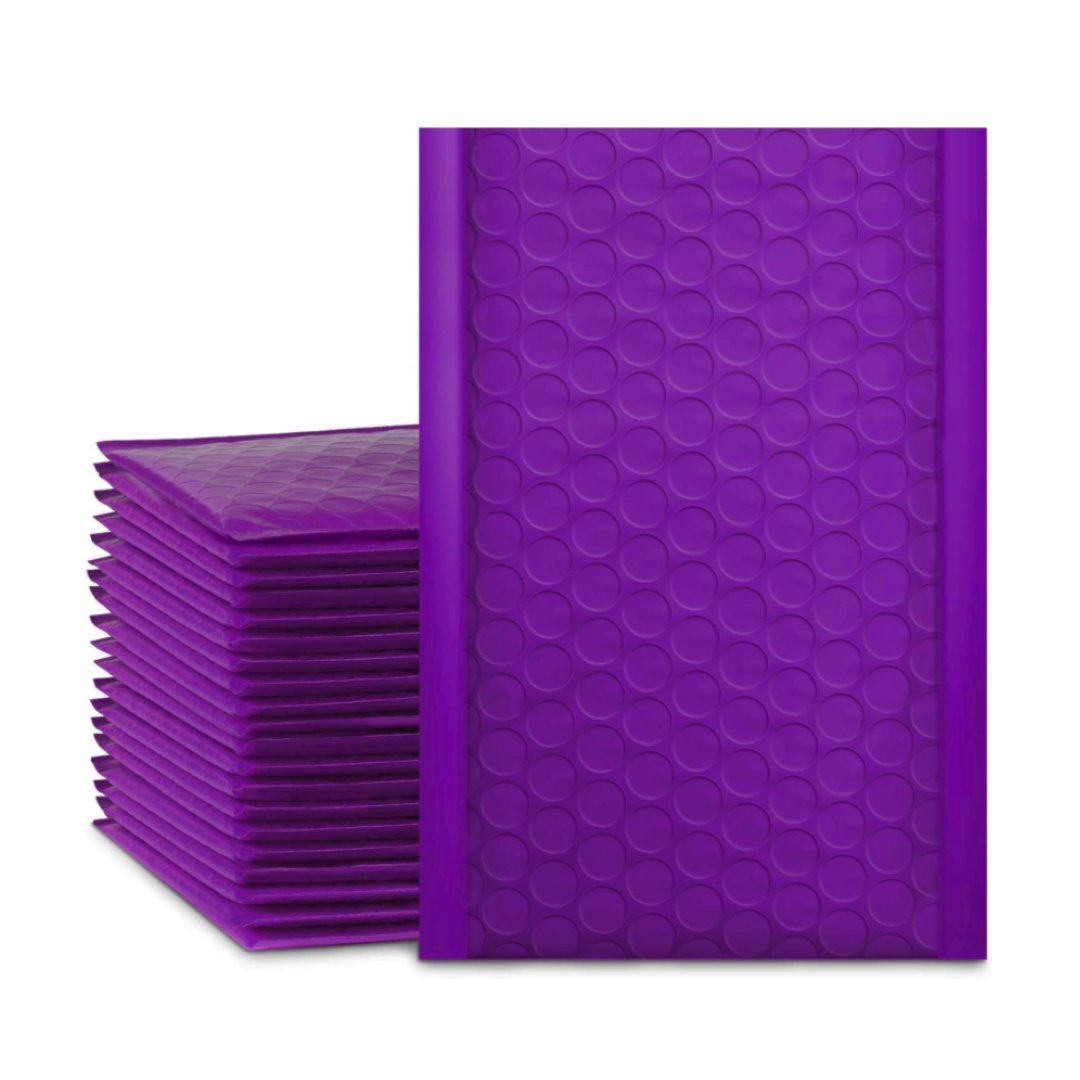4 x 8 Purple Bubble Mailers - 50pc