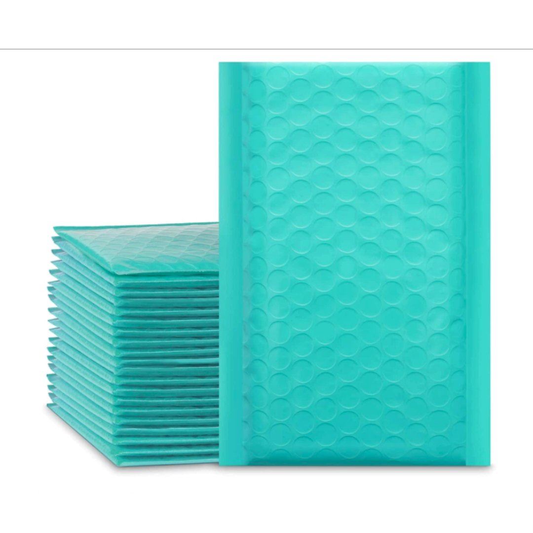 4 x 8 Teal Bubble Mailers - 50pc