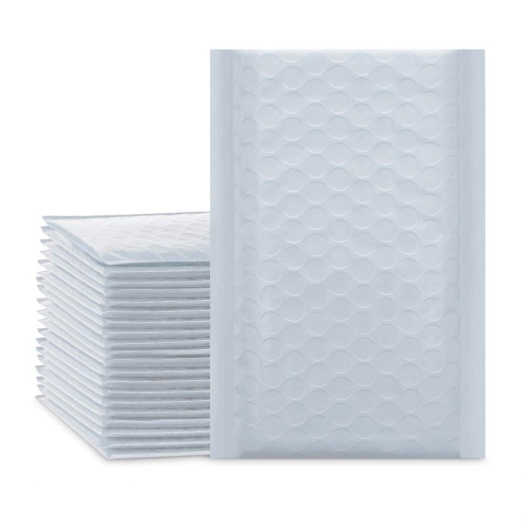 4 x 8 White Bubble Mailers - 50pc
