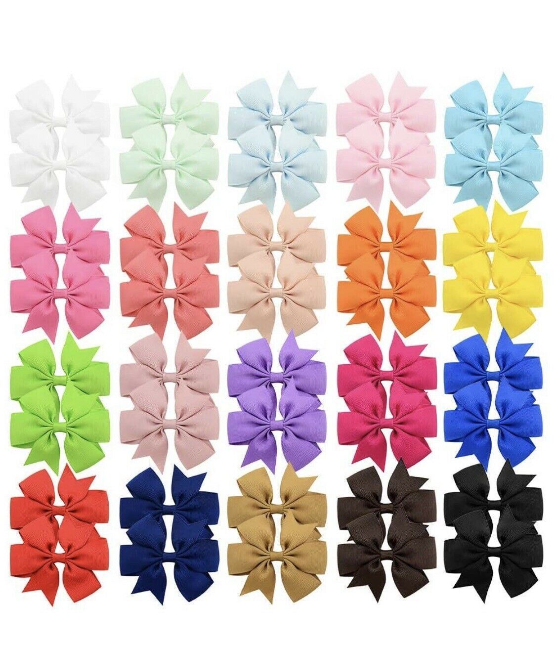 Ribbon Hair Bows Infant Newborn Toddler 40pc SET