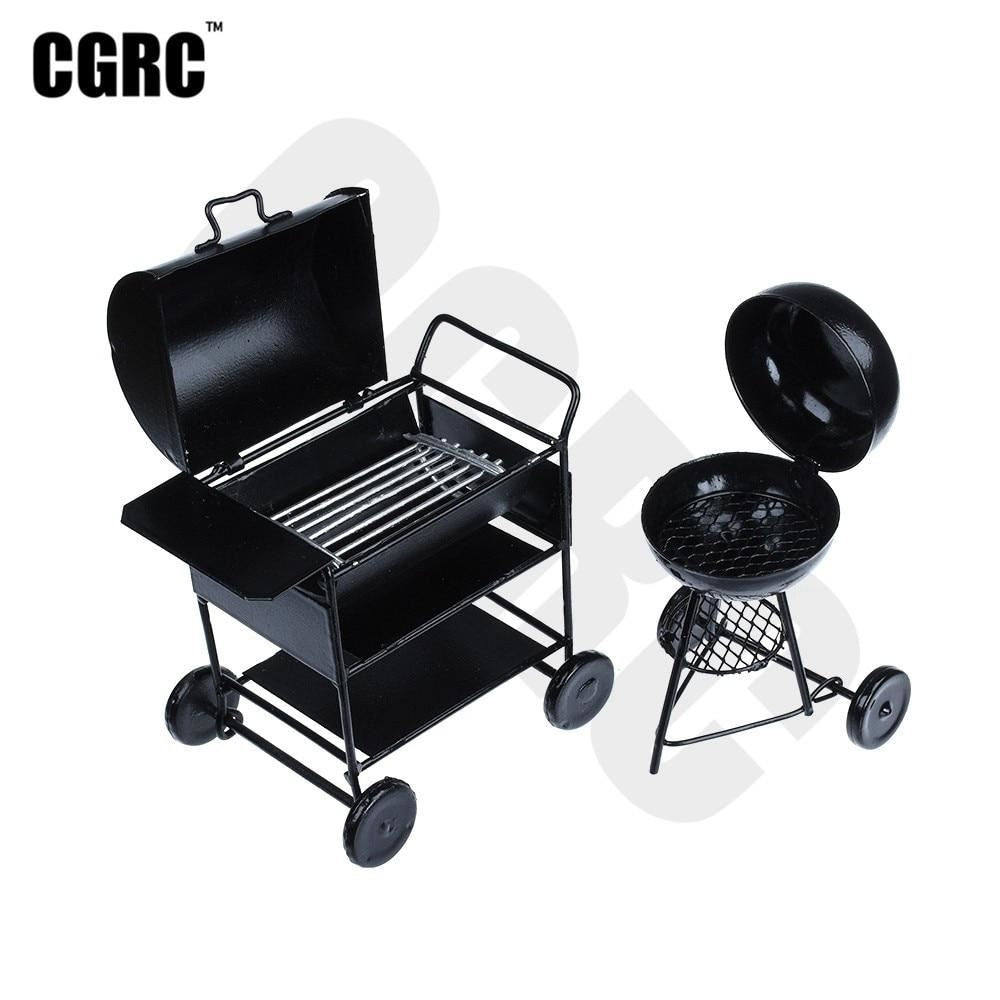 Mini Metal Barbecue Car Model BBQ 1:12  Dollhouse For 1/10 RC Crawler Car TRX4 R