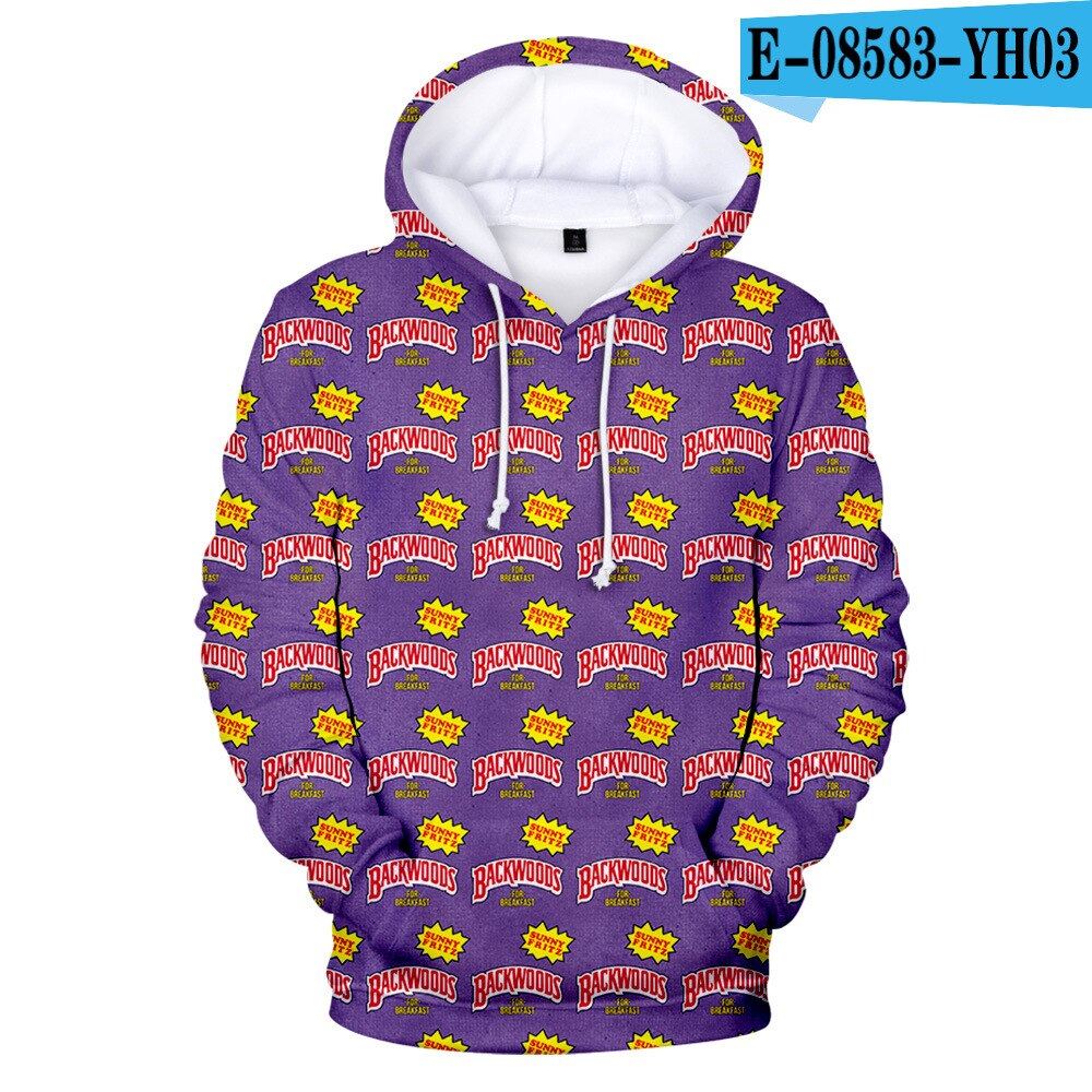 Men Hoodies Backwoods 3D Print Streetwear Fashion Hoodie Men/women Autumn Winter
