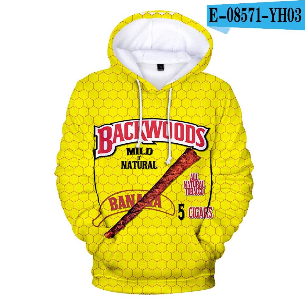 Men Hoodies Backwoods 3D Print Streetwear Fashion Hoodie Men/women Autumn Winter