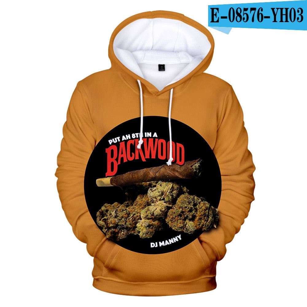 Men Hoodies Backwoods 3D Print Streetwear Fashion Hoodie Men/women Autumn Winter