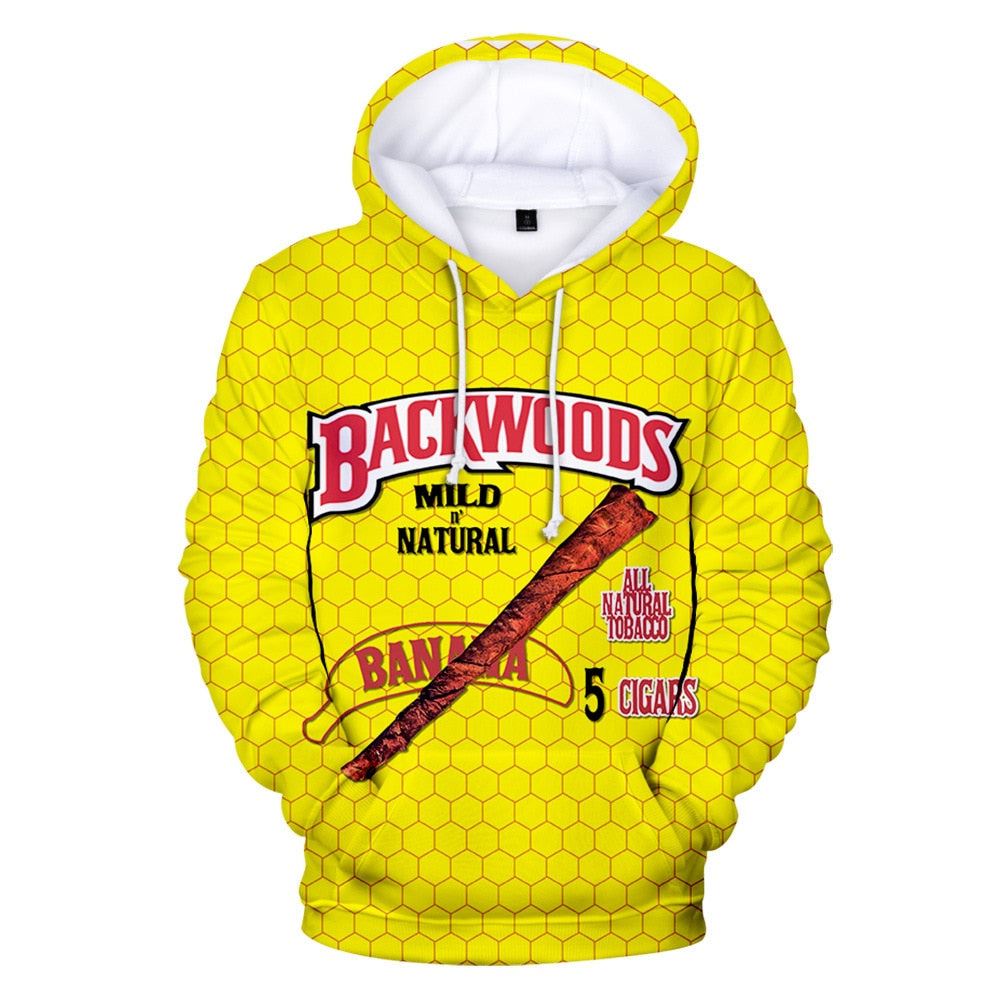 Men Hoodies Backwoods 3D Print Streetwear Fashion Hoodie Men/women Autumn Winter