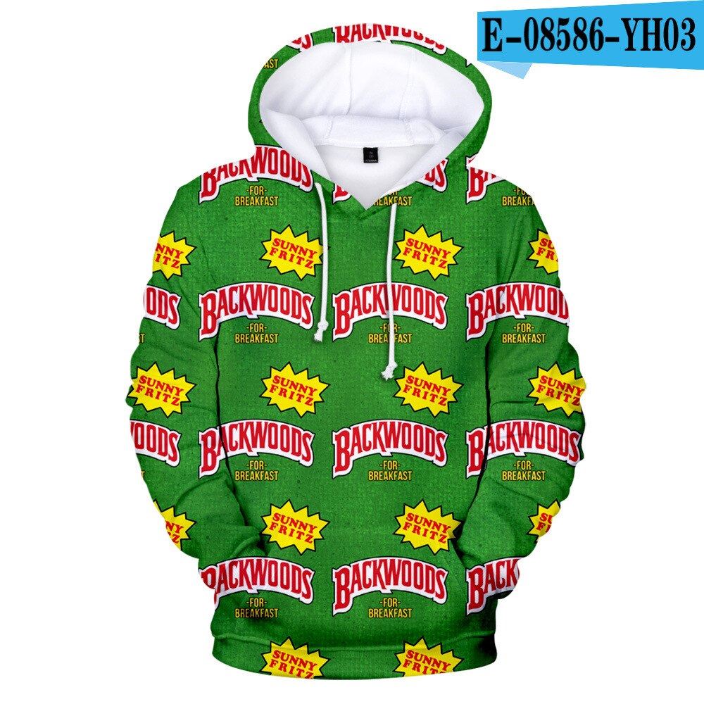 Men Hoodies Backwoods 3D Print Streetwear Fashion Hoodie Men/women Autumn Winter