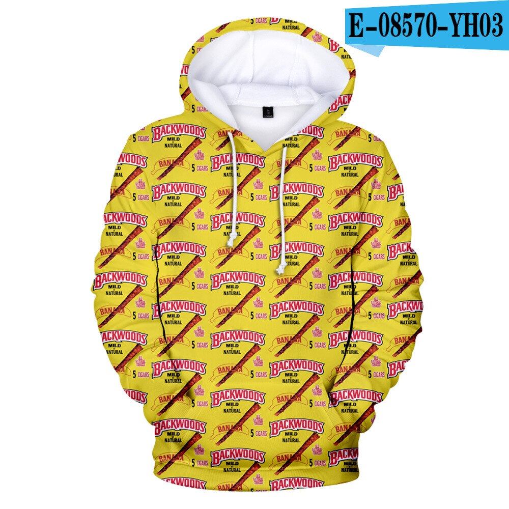 Men Hoodies Backwoods 3D Print Streetwear Fashion Hoodie Men/women Autumn Winter