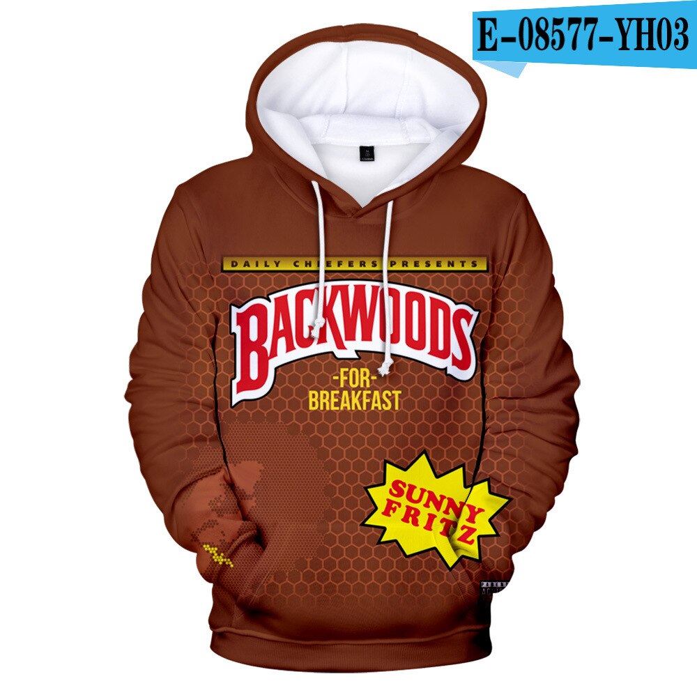 Men Hoodies Backwoods 3D Print Streetwear Fashion Hoodie Men/women Autumn Winter