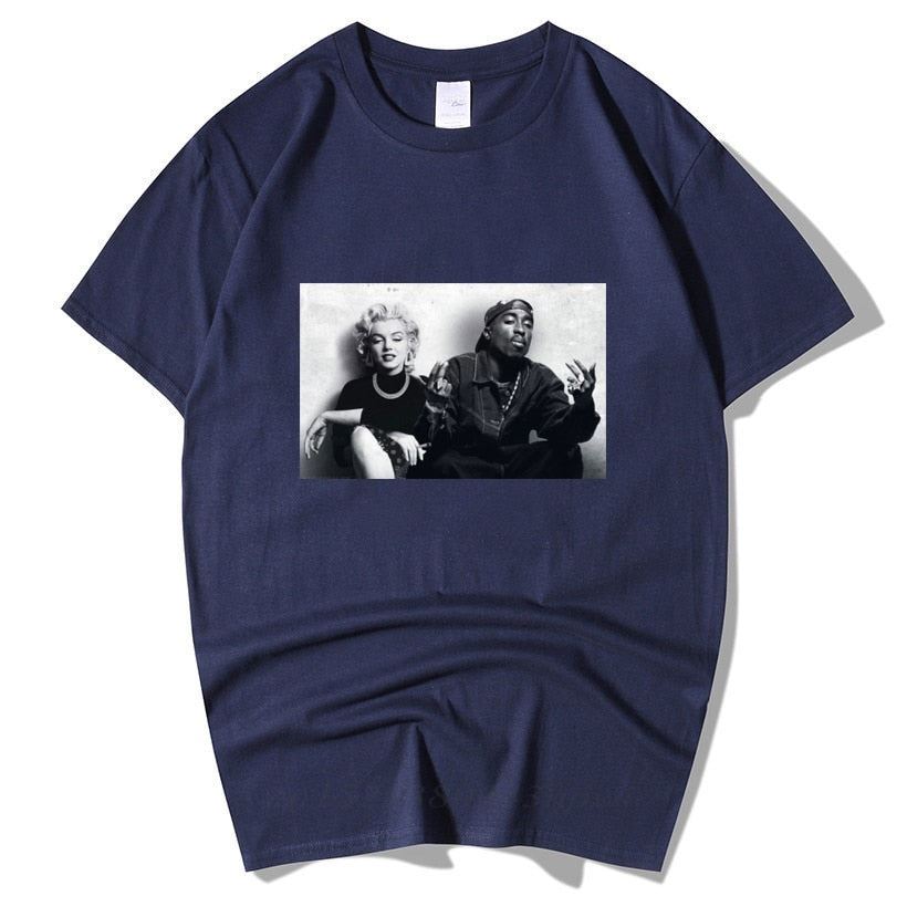 2020 Summer Fashion Design Legends Tupac 2Pac Marilyn Monroe T Shirt Men Casual