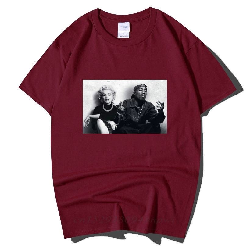 2020 Summer Fashion Design Legends Tupac 2Pac Marilyn Monroe T Shirt Men Casual