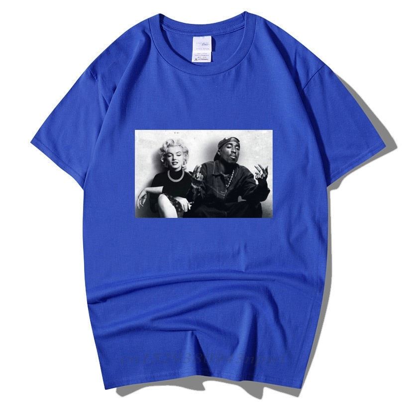 2020 Summer Fashion Design Legends Tupac 2Pac Marilyn Monroe T Shirt Men Casual