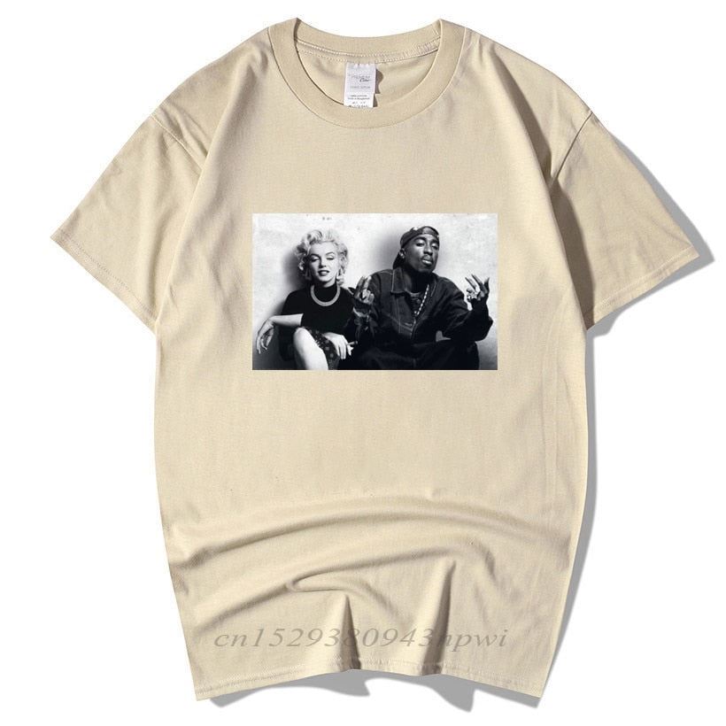 2020 Summer Fashion Design Legends Tupac 2Pac Marilyn Monroe T Shirt Men Casual