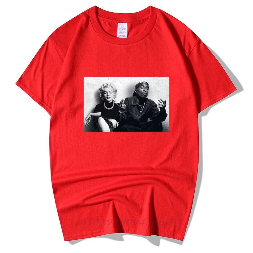 2020 Summer Fashion Design Legends Tupac 2Pac Marilyn Monroe T Shirt Men Casual