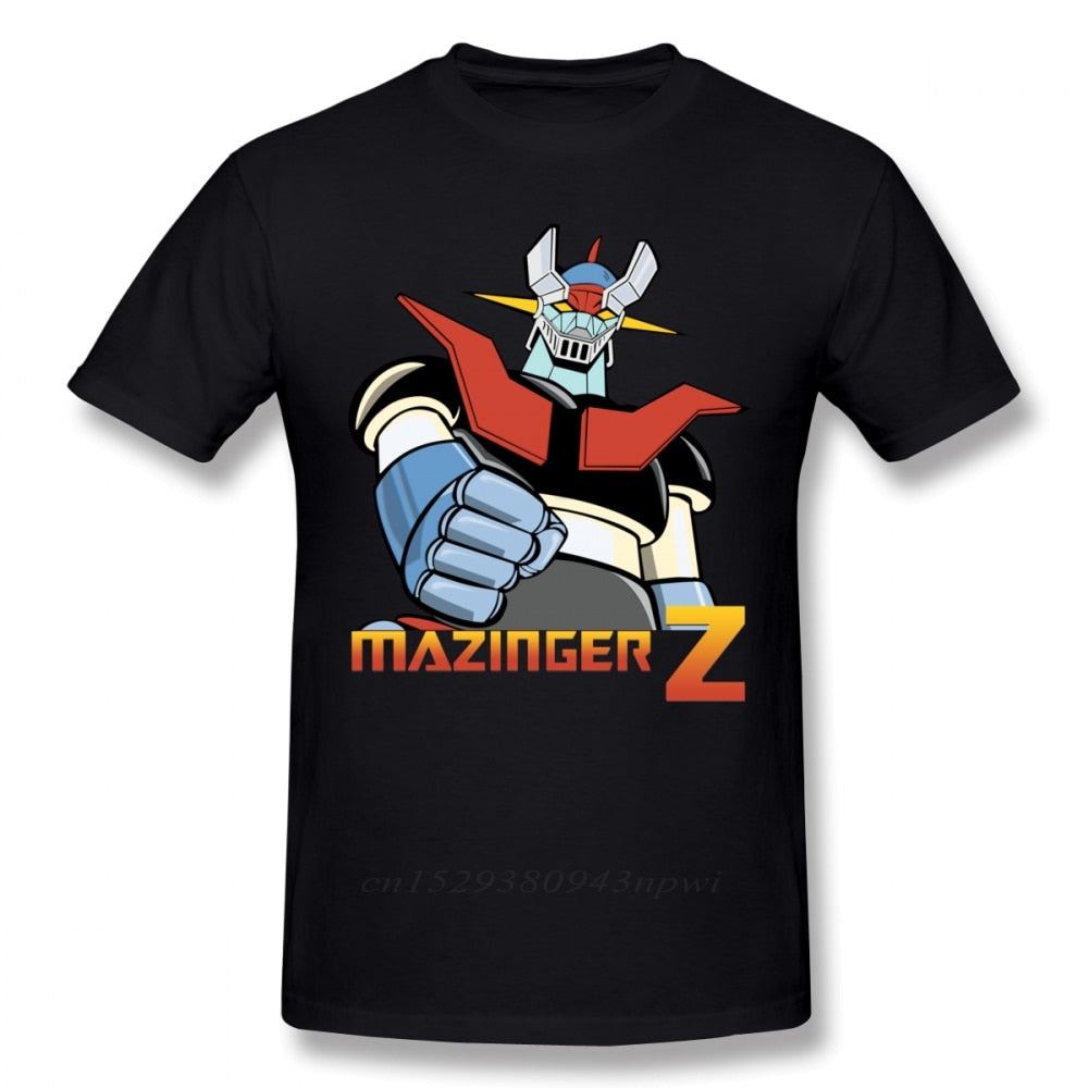 Cool Mazinger Z Robot T Shirt For Man New Short Sleeve Anime O-neck Tee Shirt Hi