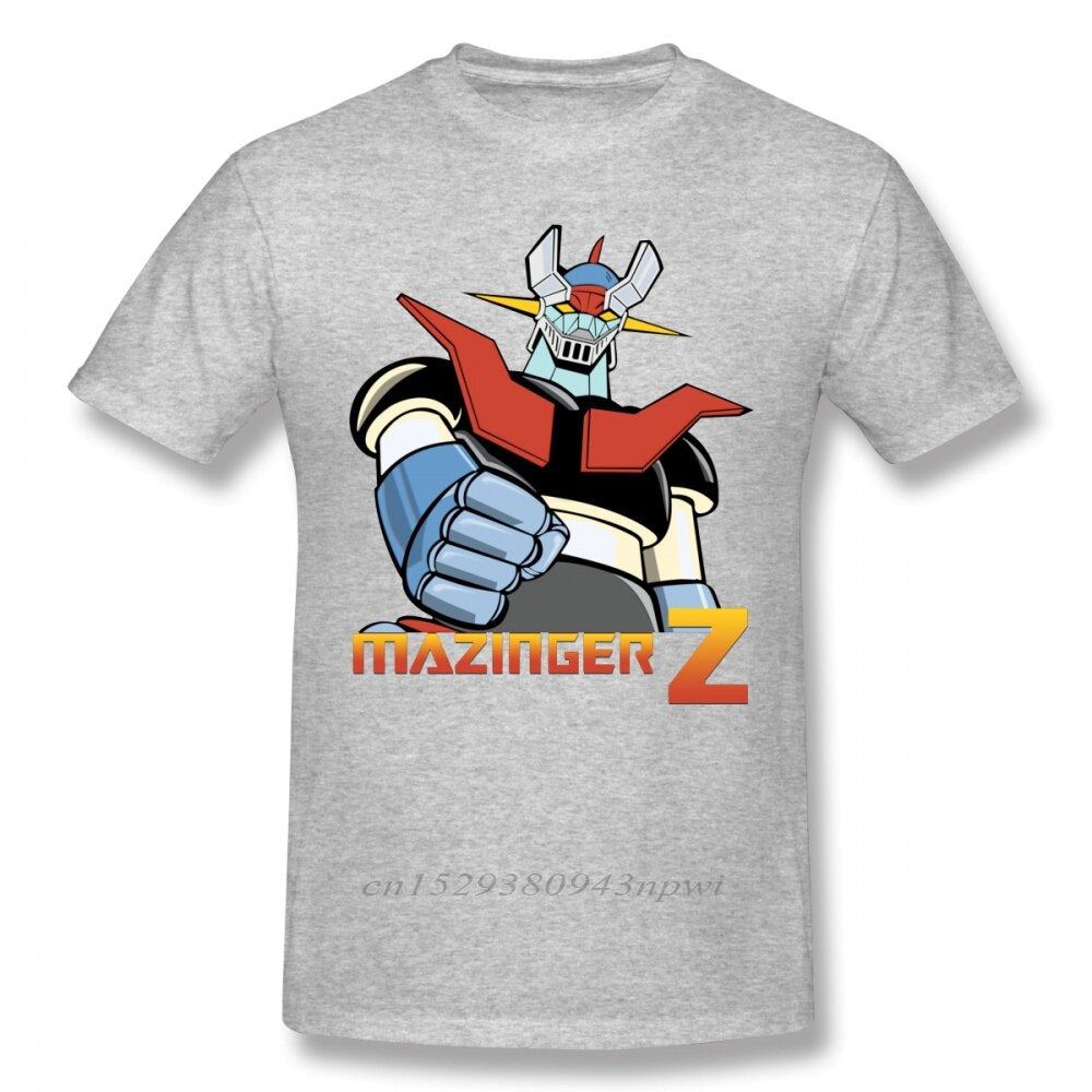 Cool Mazinger Z Robot T Shirt For Man New Short Sleeve Anime O-neck Tee Shirt Hi